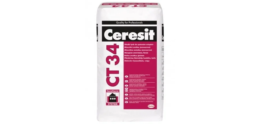 Packaging container for Ceresit CT 34 mineral render