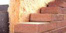 Close-up of a brick wall corner or steps