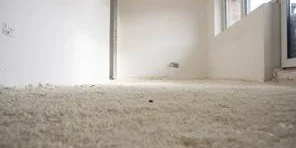 Interior view of a room with a bare concrete floor