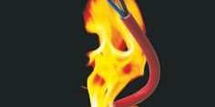Graphic illustration of a flame