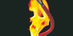 Graphic illustration of a flame