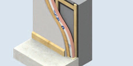 3D diagram illustrating wall insulation installation