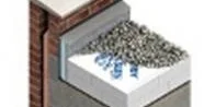 3D diagram showing layers of roof insulation and gravel
