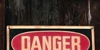 Red and black "DANGER" warning sign