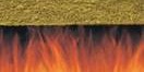 Graphic showing insulation over flames/heat