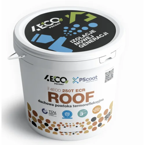 PSC 4ECO 250T ECR ROOF - Insulating Protective Paint for Metal Roofs - 18 Litres Bucket PSC 4ECO 250T ECR ROOF - Insulating Protective Paint for Metal Roofs - 18 Litres Bucket