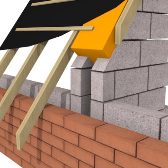 ARC T-Barrier Pitched Roof for 100mm Party Wall Cavity - Fire Barrier Between Party Wall and Roof Covering - Pack of 9
