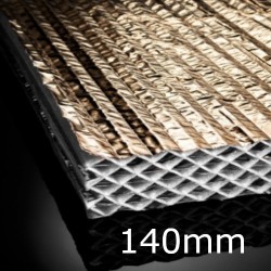 140mm Actis Hybris Panel - Reflective Multifoil Insulation - 1145mm x 1200mm - pack of 2 140mm Actis Hybris Panel - Reflective Multifoil Insulation - 1145mm x 1200mm - pack of 2