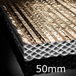 50mm Actis Hybris Panel - Reflective Multifoil Insulation - 1145mm x 1200mm - pack of 4 50mm Actis Hybris Panel - Reflective Multifoil Insulation - 1145mm x 1200mm - pack of 4