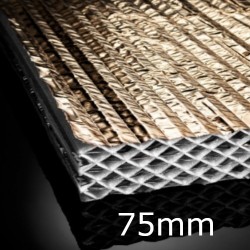 75mm Actis Hybris Panel - Reflective Multifoil Insulation - 1145mm x 1200mm - pack of 4 75mm Actis Hybris Panel - Reflective Multifoil Insulation - 1145mm x 1200mm - pack of 4