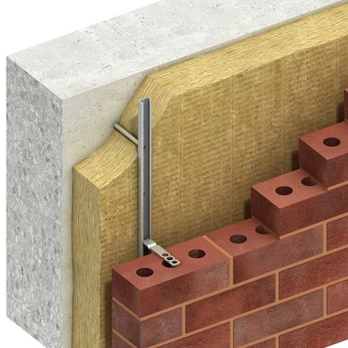 Ancon 25/14 Stainless Steel Channel - 3000mm Length - To Fix An Outer Leaf Of Brickwork Through Insulation To Steel Frame Or Concrete Ancon 25/14 Stainless Steel Channel - 3000mm Length - To Fix An Outer Leaf Of Brickwork Through Insulation To Steel Frame Or Concrete