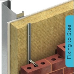 Ancon 25/14 Stainless Steel Channel - 2700mm Length - To Fix An Outer Leaf Of Brickwork Through Insulation To Steel Frame Or Concrete Ancon 25/14 Stainless Steel Channel - 2700mm Length - To Fix An Outer Leaf Of Brickwork Through Insulation To Steel Frame Or Concrete