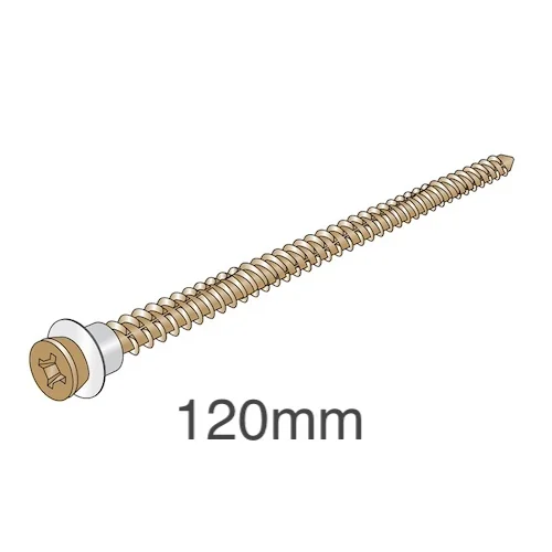 Ancon CFS120 Concrete Fixing Screws - Fixings for Ancon 25/14 Restraint System to Concrete Wall - bag of 100 Ancon CFS120 Concrete Fixing Screws - Fixings for Ancon 25/14 Restraint System to Concrete Wall - bag of 100