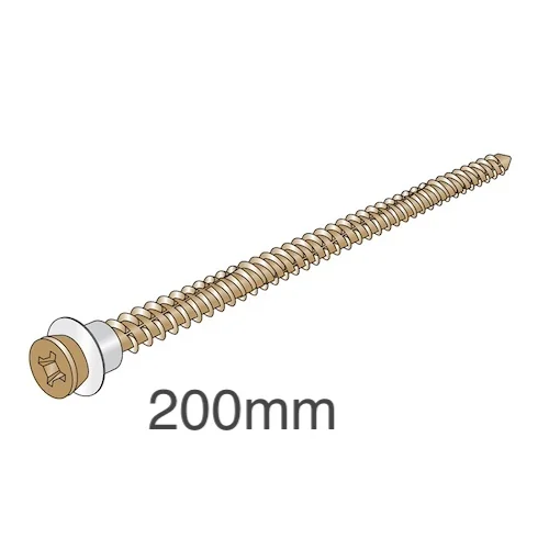 Ancon CFS200 Concrete Fixing Screws - Fixings for Ancon 25/14 Restraint System to Concrete Wall - bag of 100 Ancon CFS200 Concrete Fixing Screws - Fixings for Ancon 25/14 Restraint System to Concrete Wall - bag of 100