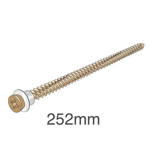Ancon CFS252 Concrete Fixing Screws - Fixings for Ancon 25/14 Restraint System to Concrete Wall - bag of 100 Ancon CFS252 Concrete Fixing Screws - Fixings for Ancon 25/14 Restraint System to Concrete Wall - bag of 100