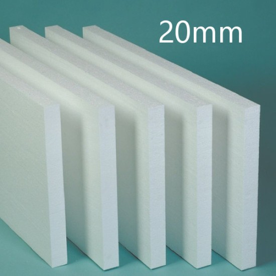 20mm White Polystyrene Board (EPS) for External Wall Insulation (pack of 30)