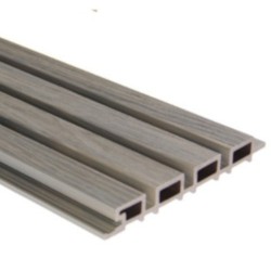 26mm Bison Composite Batten Cladding Plank - 219mm x 2700mm - Wood Plastic Composite - Ash Grey 26mm Bison Composite Batten Cladding Plank - 219mm x 2700mm - Wood Plastic Composite - Ash Grey