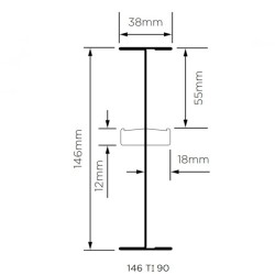 British Gypsum Gypframe 146 TI 90 I Stud 5 m (pack of 10) British Gypsum Gypframe 146 TI 90 I Stud 5 m (pack of 10)
