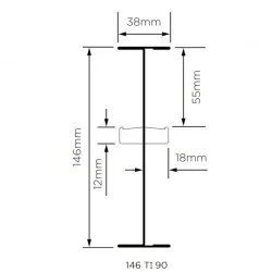 British Gypsum Gypframe 146 TI 90 I Stud 6 m (pack of 10)