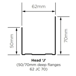 British Gypsum Gypframe Shaftwall 62 JC 70 J Channel (pack of 10) British Gypsum Gypframe Shaftwall 62 JC 70 J Channel (pack of 10)