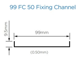British Gypsum Gypframe 99 FC 50 Fixing Channel (pack of 10) British Gypsum Gypframe 99 FC 50 Fixing Channel (pack of 10)