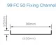 British Gypsum Gypframe 99 FC 50 Fixing Channel (pack of 10) British Gypsum Gypframe 99 FC 50 Fixing Channel (pack of 10)