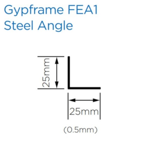 British Gypsum Gypframe FEA1 Steel Angle (pack of 10)