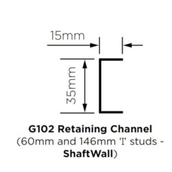 British Gypsum Gypframe Shaftwall G102 Retaining Channel (pack of 10) British Gypsum Gypframe Shaftwall G102 Retaining Channel (pack of 10)