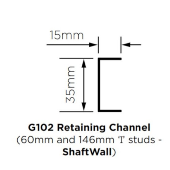 British Gypsum Gypframe Shaftwall G102 Retaining Channel (pack of 10)