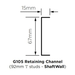 British Gypsum Gypframe Shaftwall G105 Retaining Channel (pack of 10) British Gypsum Gypframe Shaftwall G105 Retaining Channel (pack of 10)