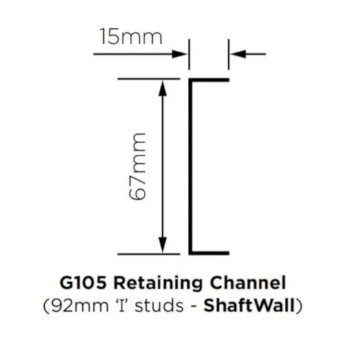 British Gypsum Gypframe Shaftwall G105 Retaining Channel (pack of 10) British Gypsum Gypframe Shaftwall G105 Retaining Channel (pack of 10)
