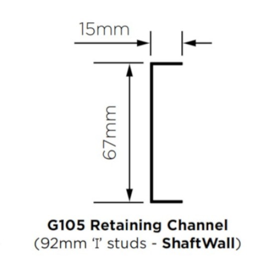 British Gypsum Gypframe Shaftwall G105 Retaining Channel (pack of 10)