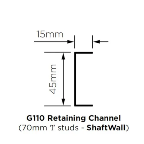 British Gypsum Gypframe Shaftwall G110 Retaining Channel (pack of 10) British Gypsum Gypframe Shaftwall G110 Retaining Channel (pack of 10)