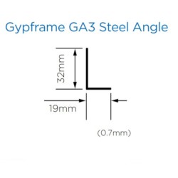 British Gypsum Gypframe GA3 Steel Angle (pack of 10) British Gypsum Gypframe GA3 Steel Angle (pack of 10)