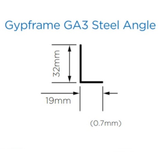 British Gypsum Gypframe GA3 Steel Angle (pack of 10)
