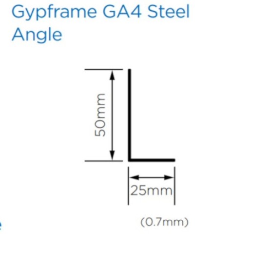 British Gypsum Gypframe GA4 Steel Angle (pack of 10)