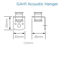 British Gypsum Gypframe GAH1 Acoustic Hanger (pack of 100) British Gypsum Gypframe GAH1 Acoustic Hanger (pack of 100)