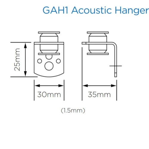British Gypsum Gypframe GAH1 Acoustic Hanger (pack of 100) British Gypsum Gypframe GAH1 Acoustic Hanger (pack of 100)