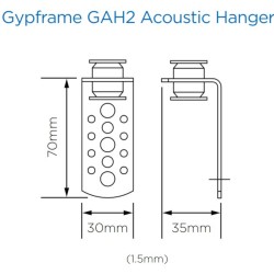 British Gypsum Gypframe GAH2 Acoustic Hanger (pack of 100) British Gypsum Gypframe GAH2 Acoustic Hanger (pack of 100)