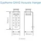 British Gypsum Gypframe GAH2 Acoustic Hanger (pack of 100) British Gypsum Gypframe GAH2 Acoustic Hanger (pack of 100)