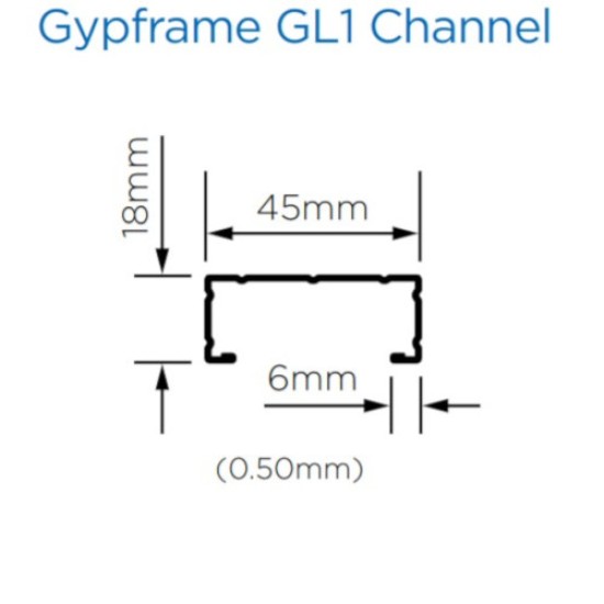 British Gypsum Gyplyner GL1 Lining Channel 2.4m (pack of 10)