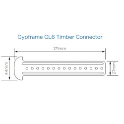British Gypsum Gyplyner GL6 Timber Connector (box of 100) British Gypsum Gyplyner GL6 Timber Connector (box of 100)