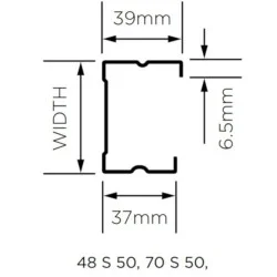 British Gypsum Gypframe 70 S 50 C Stud 2.7 m