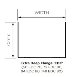 British Gypsum Gypframe 50 EDC 70 Extra Deep Flange Channel (pack of 10)