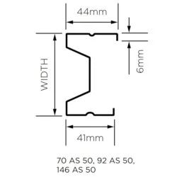 British Gypsum Gypframe 70 AS 50 Acoustuds 2.4 m (pack of 10)