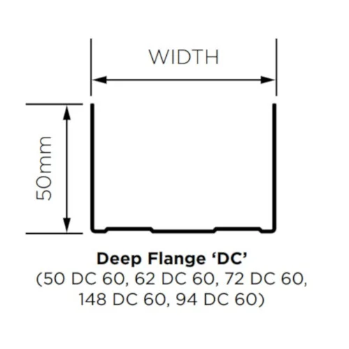 British Gypsum Gypframe 72 DC 60 Deep Flange Channel - pack of 10 British Gypsum Gypframe 72 DC 60 Deep Flange Channel - pack of 10