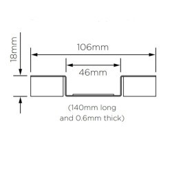 British Gypsum Gypframe Service Support Plate (pack of 100) British Gypsum Gypframe Service Support Plate (pack of 100)