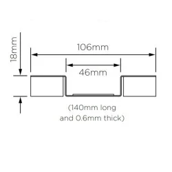 British Gypsum Gypframe Service Support Plate (pack of 100)