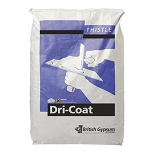 British Gypsum Thistle Dri-Coat Cement-based Renovating Plaster- 25kg - pallet of 40 British Gypsum Thistle Dri-Coat Cement-based Renovating Plaster- 25kg - pallet of 40