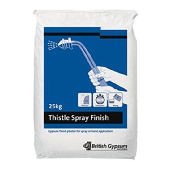 British Gypsum Thistle Spray Finish Plaster- 25kg  (pallet of 56 bags)